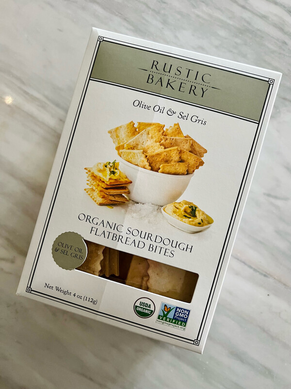 Rustic Bakery Olive Oil &amp; Sel Gris Organic Sourdough Flatbread Bites