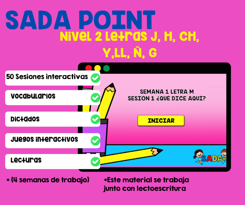 Sada point Nivel 2 semana de la  14  a la 17