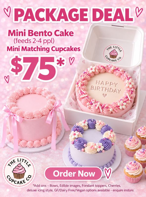 *SPECIAL* 4" Bento Cake and 12 Mini Cupcakes.