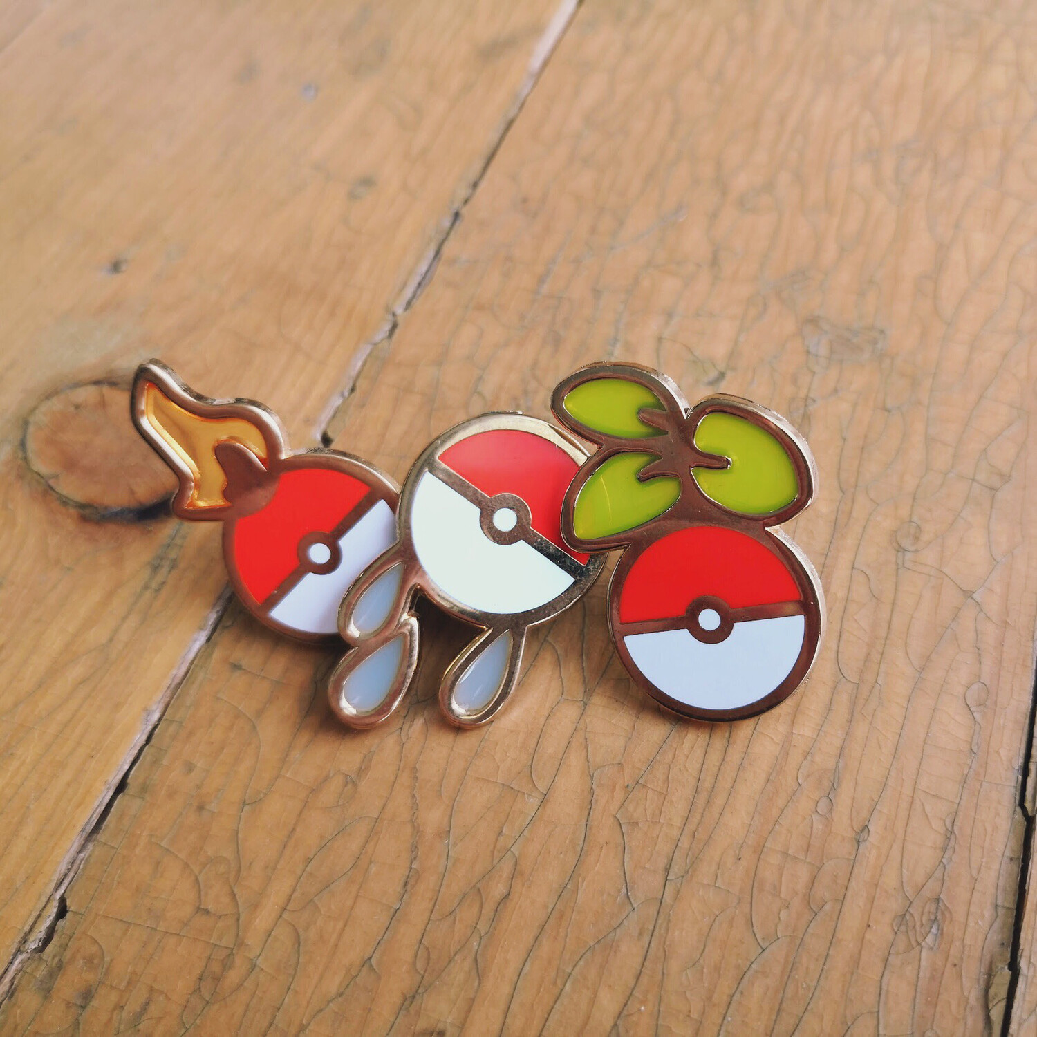 Pokémon Starters - Transparent Enamel Pin