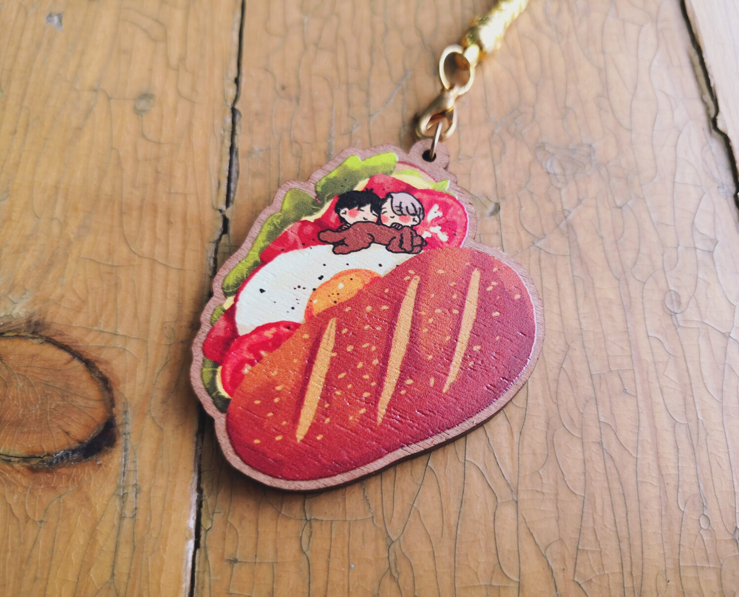 Yuri on Ice: Hearty Meal - Wooden Charm
