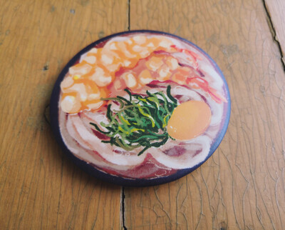 Yum Yum Food Bowl (Tempura Udon) - Button Pin