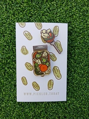 Pickle Jars (Spicy Assorted Pickles) - Wooden Pins