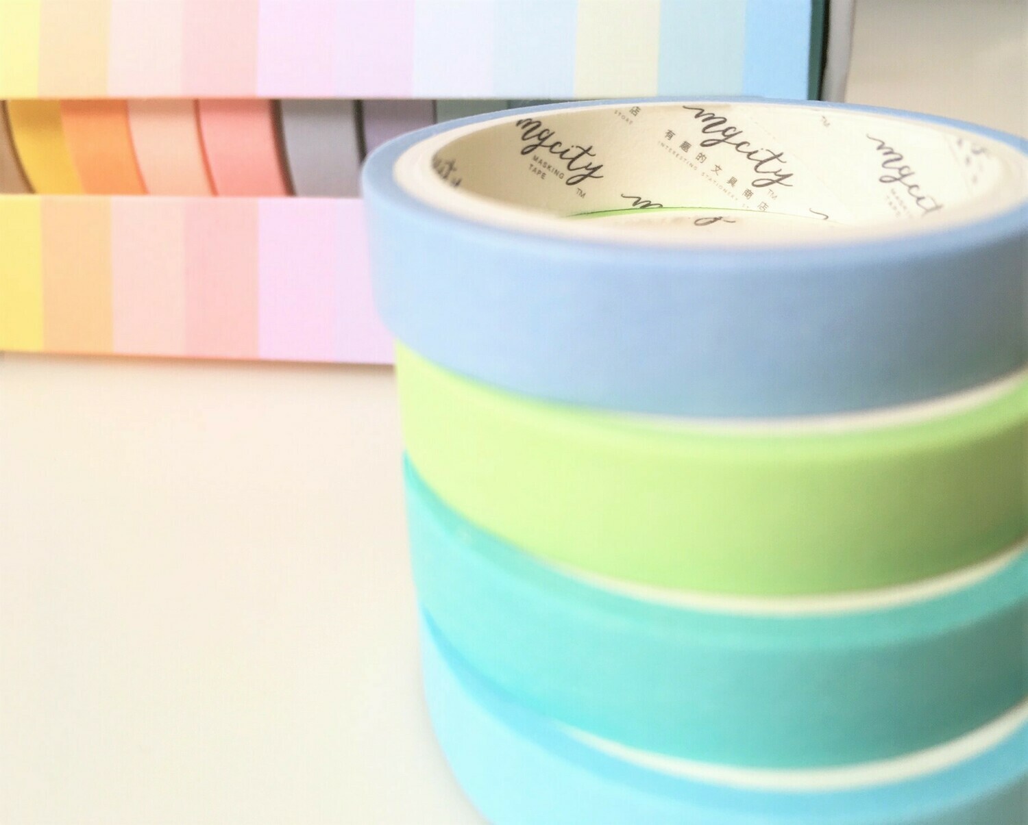 Rainbow Pastel Paper Tape Set