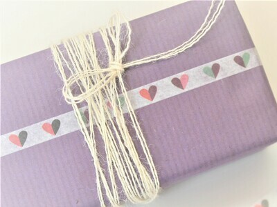 Colourful Hearts Paper Tape 8mm
