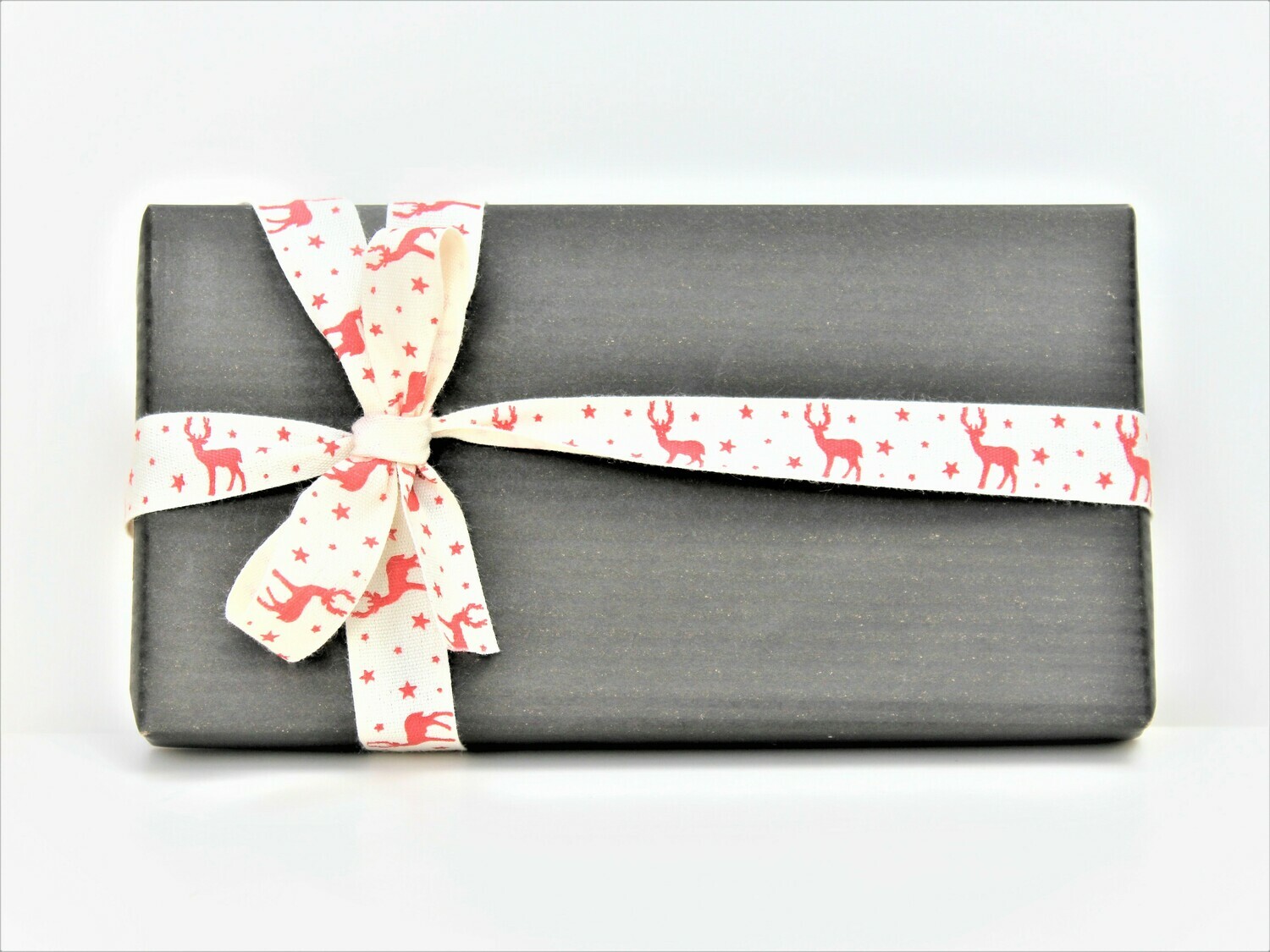 Red Reindeer Cotton Ribbon 15mm