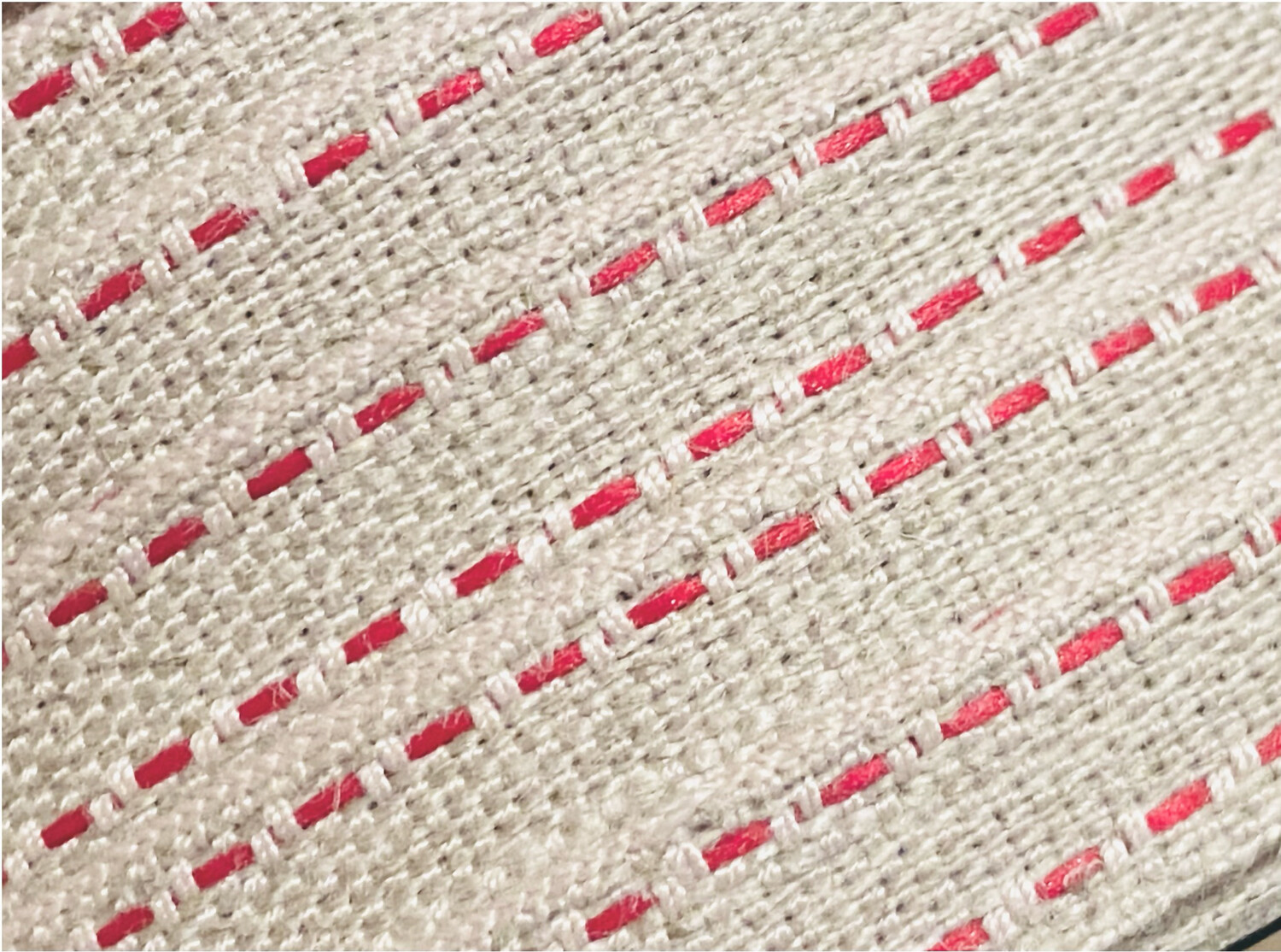 Natural Linen Running Stitch Ribbon 7mm x 2m