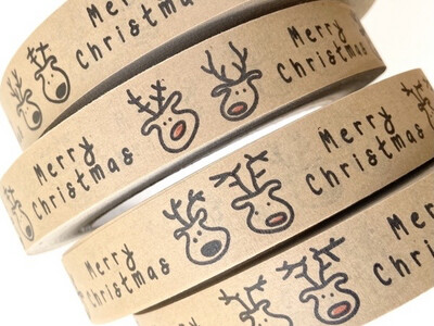 NATURALLY WRAPT Rudolf & Friends Paper Tape 18mm