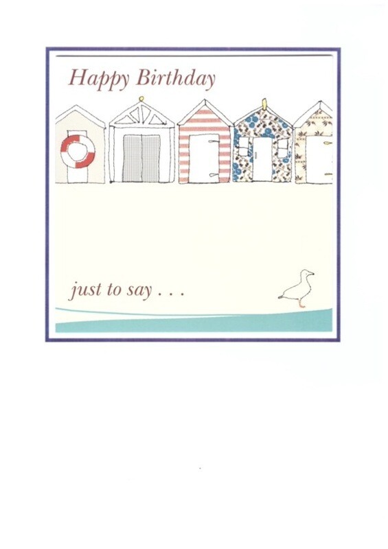 Happy Birthday beach card-journal