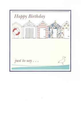 Happy Birthday beach card-journal