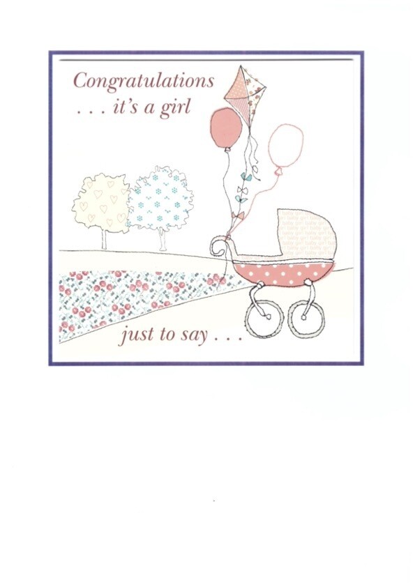 Congratulations... it&#39;s a girl card-journal