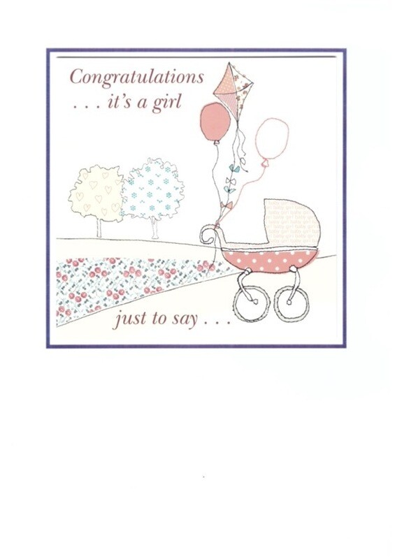 Congratulations... it's a girl card-journal