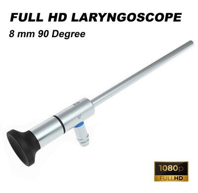 Full HD Laryngoscope 8mm 90 Degree w/ Storz Light Port