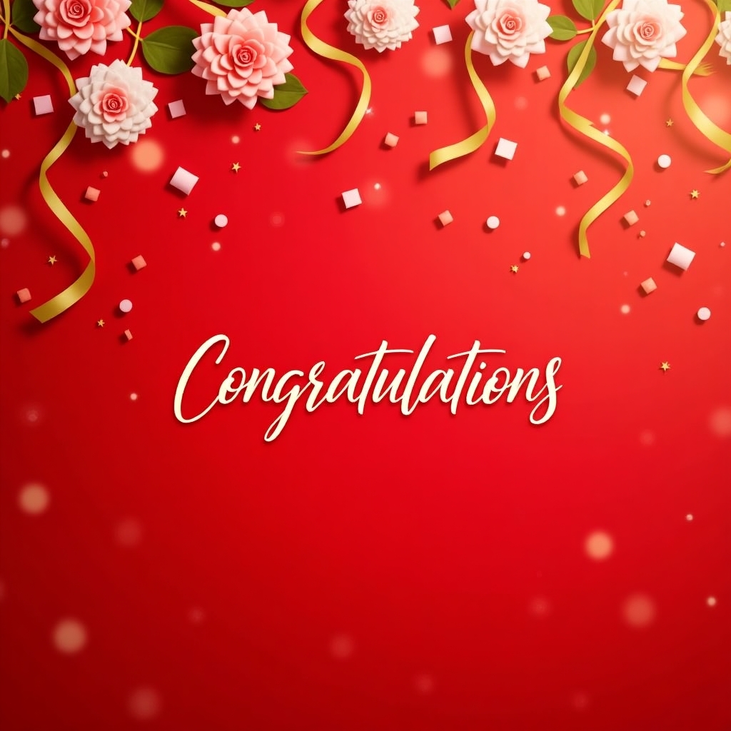 Red Congrats – view 1