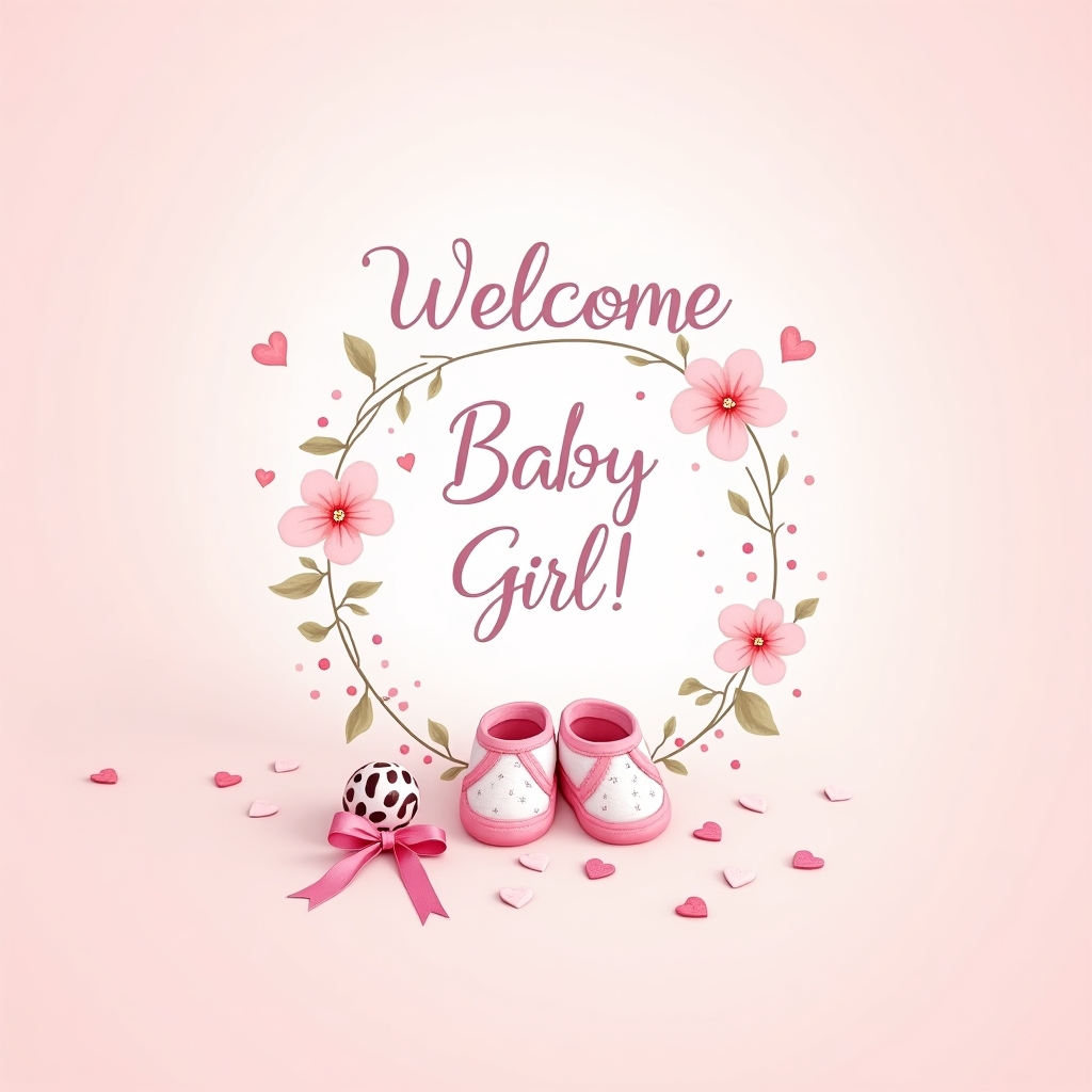 Welcome Baby Girl rose arrangement – Arizona Roses