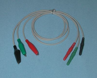 C-ISO-A3 Recording Cable - 3 Lead Pin to Alligator
