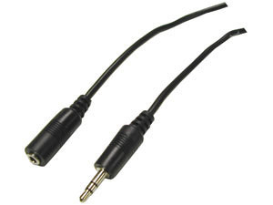 Male-to-female stereo extension cable (6 ft.)