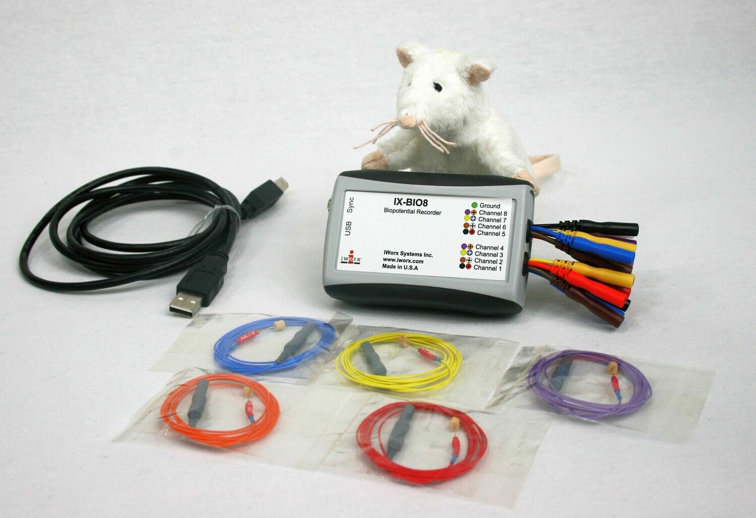 IX-BIO8-SA: Small Animal ECG/EMG System
