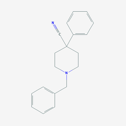 1-Benzyl 4-Cyano phenyl piperidine.hydrochloride - 56243-25-5 - 1-Benzyl-4-phenyl-4-piperidinecarbonitrile - C19H20N2