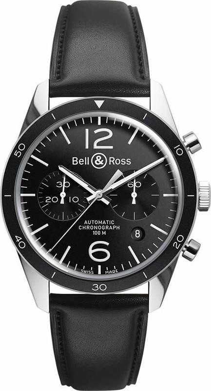 Bell & Ross Vintage BR 126 Sport Stainless Leather BRV126-BL-BE-SCA