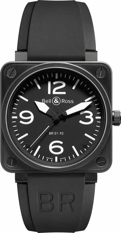 Bell & Ross BR01-92 Automatic Black With Black Instrument BR0192-BL-CA