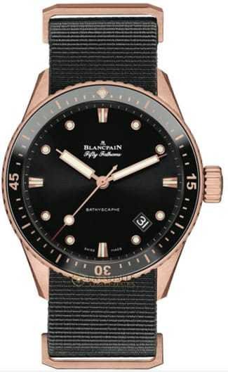 Blancpain Fifty Fathoms Bathyscaphe Ceramic insert and Ceragold 5000-36S30-NABA