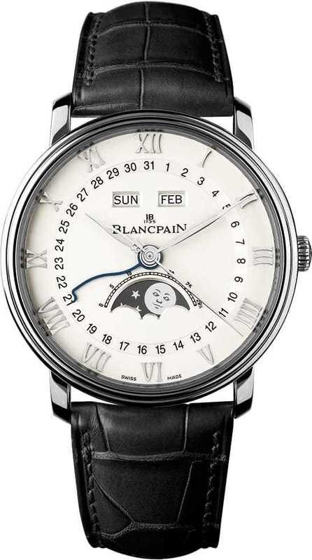 Blancpain Villeret Complete Calendar with Moon Phase in Stainless Steel 6654-1127-55B