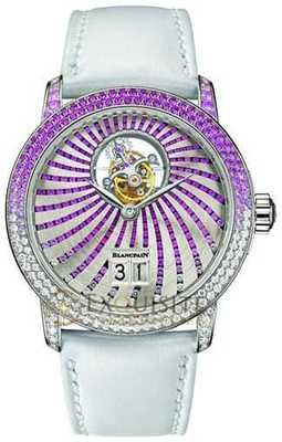 Blancpain Women Specialites Tourbillon Large Date In 18kt White Gold 2826F-4963-52B