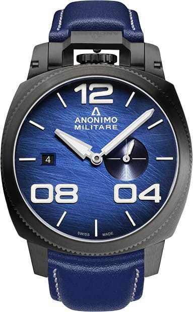 Anonimo Militare Automatic Steel DLC Blue Dial AM-1020.02.003.A03 -  Exquisite Timepieces