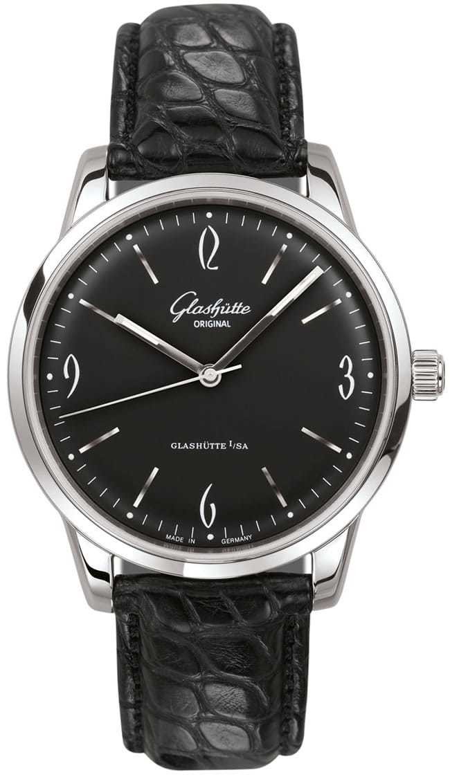 Glashutte Original Senator Sixties Stainless Steel Black Dial 1 39 52 04 02 04 Exquisite Timepieces