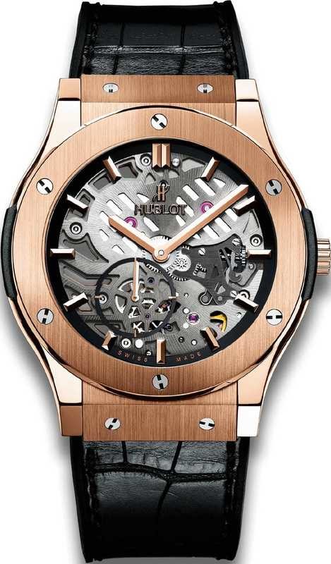 hublot skeleton gold