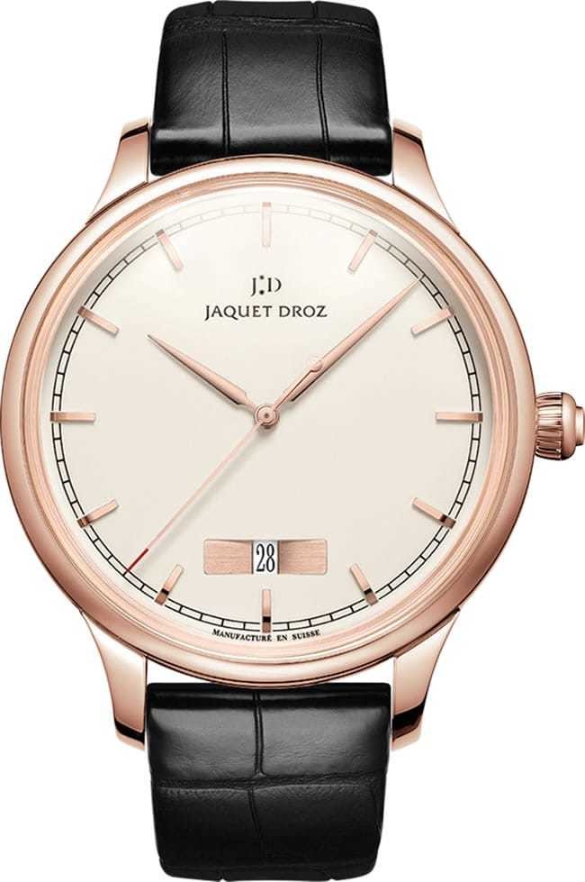 Jaquet Droz Grande Heure Minute Quantieme Ivory Enamel J017513200