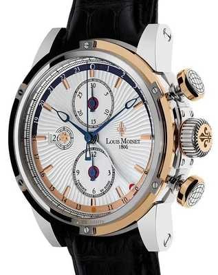 Louis Moinet Geograph 18K Gold and Steel LM-24.30.65