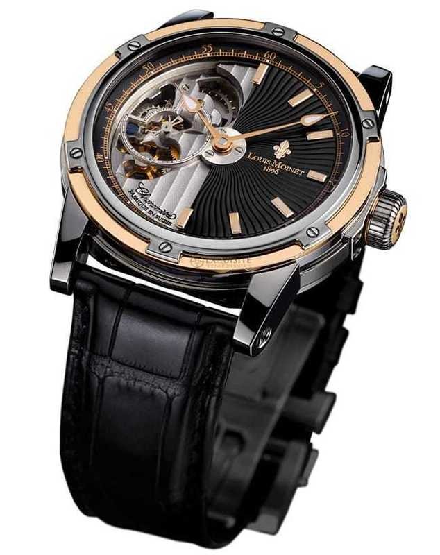 Louis Moinet Mecanograph Titanium & Rose Gold Black Dial LM-31.40.55