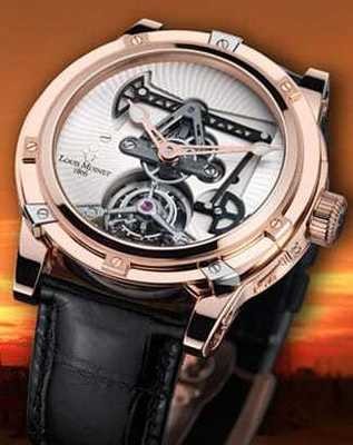 Louis Moinet Derrik Tourbillon Gold White Dial LM-14.47.80
