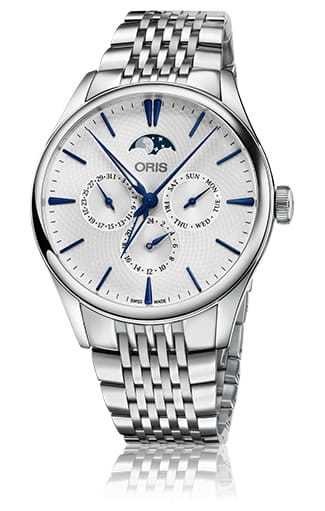 Oris Artelier Complication Silver Blue on Bracelet - Exquisite