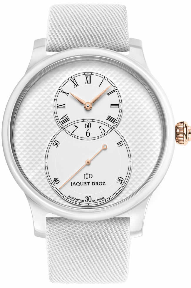 Jaquet Droz Grande Seconde White Ceramic Clous De Paris