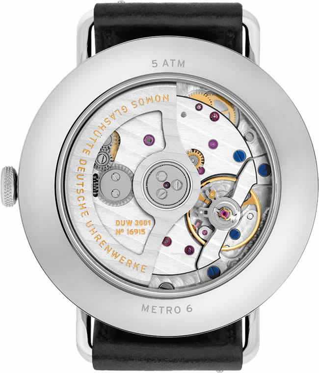 NOMOS Glashutte Metro Neomatik 39 Silvercut Exquisite Timepieces