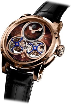 Louis Moinet Sideralis Red Gold Aventurine Dial