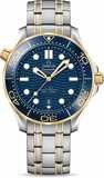 Omega Seamaster Diver 300M Co-Axial Master Chronometer Steel Yellow Gold