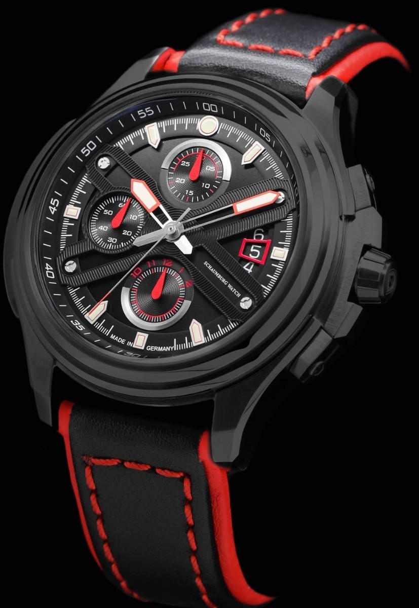 Schaumburg SuperCup Chronograph PVD Watch - Exquisite Timepieces