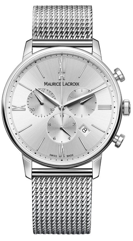 Maurice Lacroix Eliros Chronograph Silver Dial on Steel Bracelet EL1098-SS002-110-1