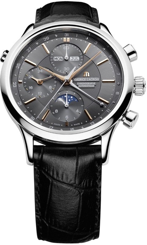 Maurice Lacroix Les Classiques Chronographe Phases De Lune  LC6078-SS001-331-1 - Exquisite Timepieces