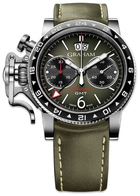 Graham Chronofighter Vintage GMT Green Dial
