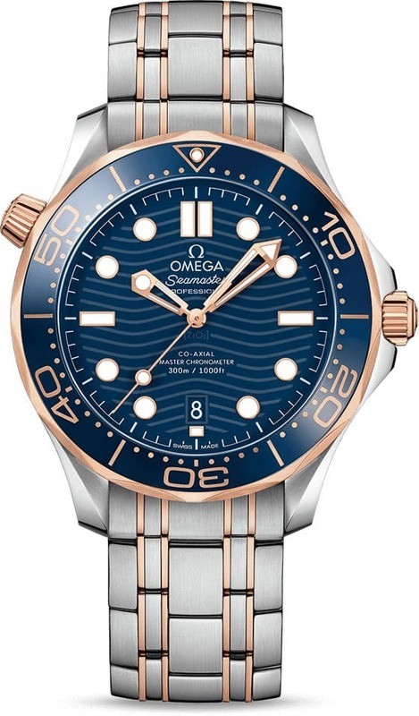 Omega Seamaster Diver 300M Co-Axial Master Chronometer Steel Sedna Gold