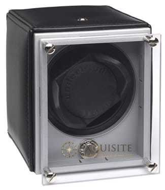 Underwood EvO Single Watch Winder with leather panels