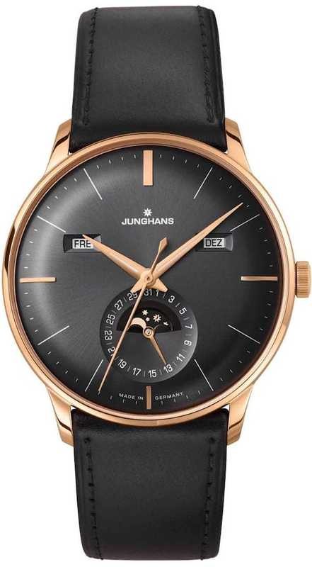 Junghans Meister Calendar Sunray Anthracite Dial 027/7504.01