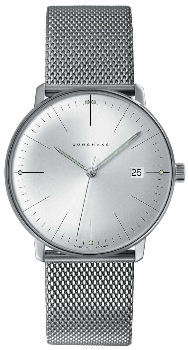 JUNGHANS Orologio Unisex 041/4463.46 - Acciaio Inox, Quarzo, Vetro Zaffiro, Diametro 38 Mm, Data, Impermeabile 5 Bar