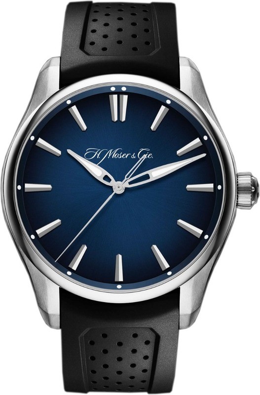 H. Moser & Cie Pioneer Centre Seconds Steel Midnight Blue Fume Dial