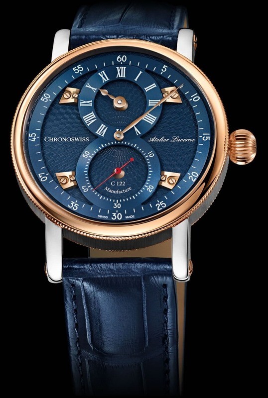 Chronoswiss Flying Regulator Manufacture Blue Dial Red Gold